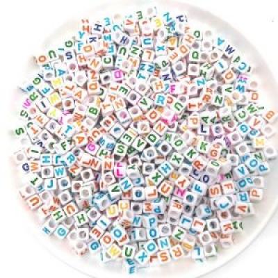 6*6mm alphabet beads