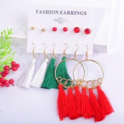 Christmas Hoop Earrings Alloy Earrings - 副本