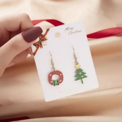 Xmas Earrings Hoop Earring Alloy Earrings 