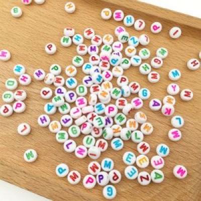 round alphabet beads for jewelry making